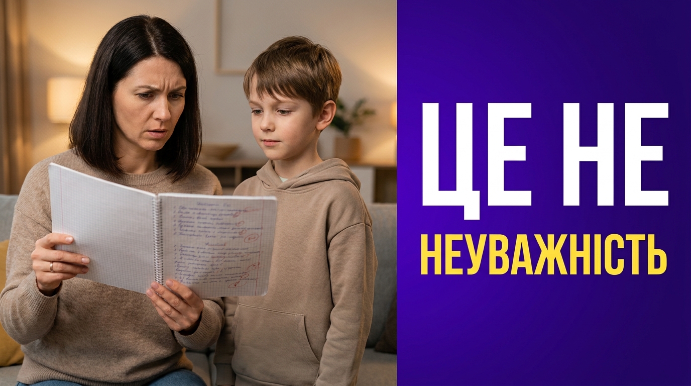 Дисграфія: чому дитина пише з помилками, хоч знає правила
