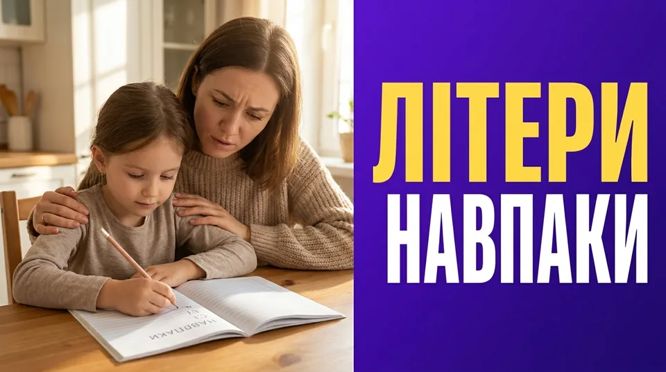 Дитина пише літери дзеркально: коли це норма, а коли ні